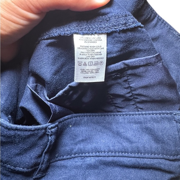 Loft The Palmer Wide Leg Woman’s Blue Wide Leg Pant Size 2 Petite - Picture 9 of 9